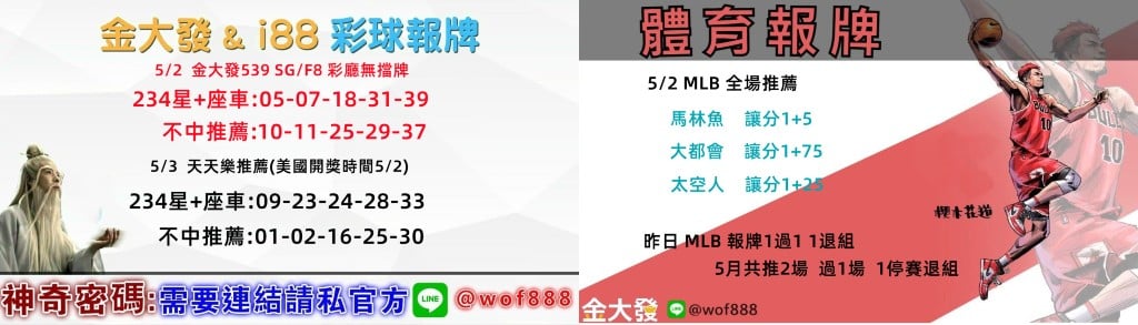 539報牌+運彩分析