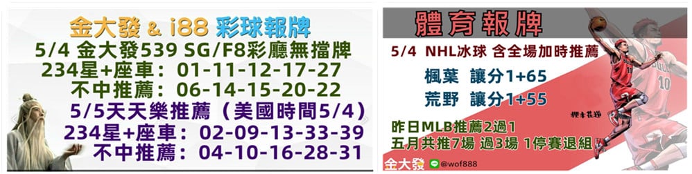 539報牌+運彩分析