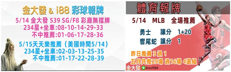 539報牌+運彩分析