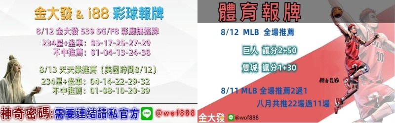 539報牌+運彩分析