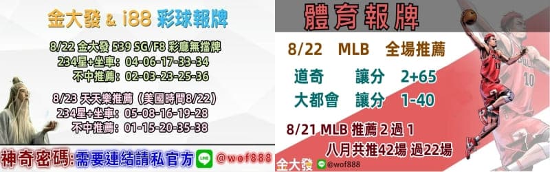 539報牌+運彩分析