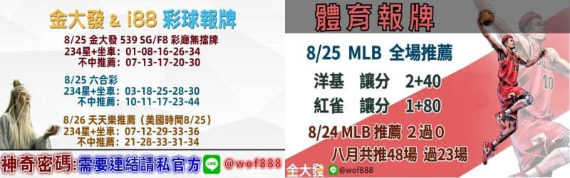 539報牌+運彩分析