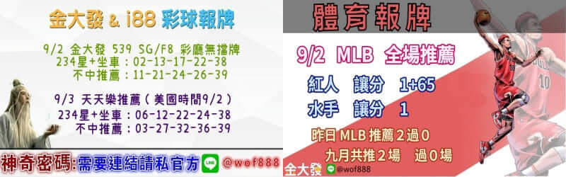 539報牌+運彩分析