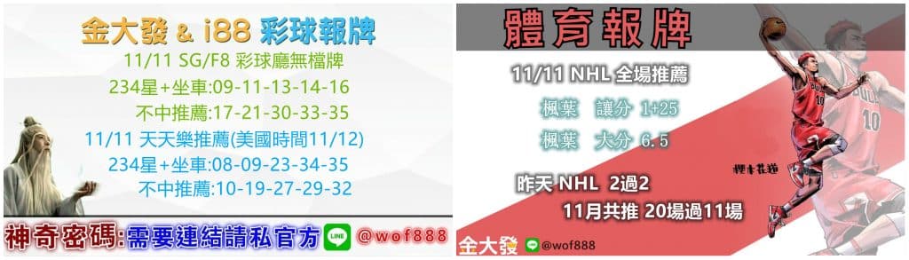 539報牌+運彩分析