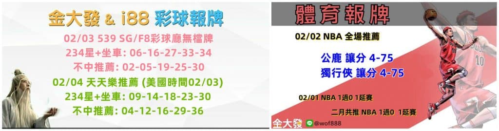 539報牌+運彩分析