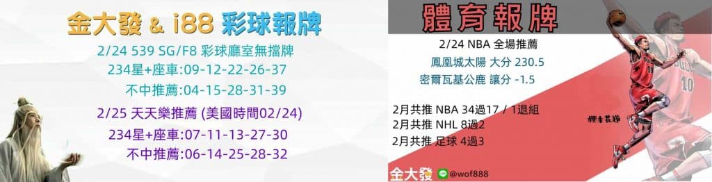 539報牌+運彩分析