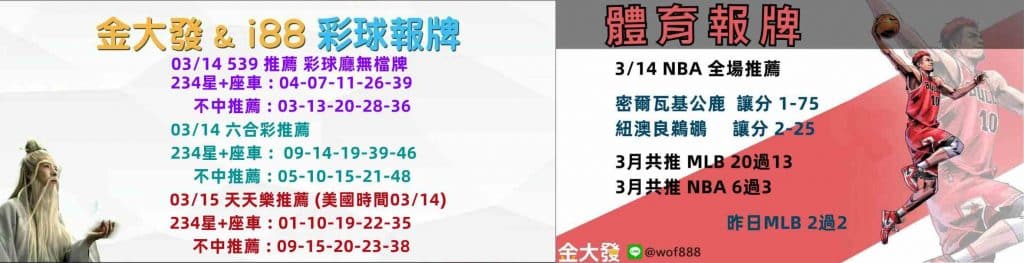 539報牌+運彩分析