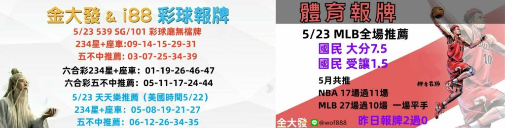 539報牌+運彩分析