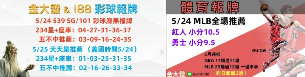 539報牌+運彩分析